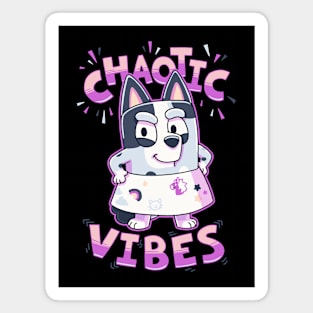 Chaotic Vibes Muffin Heeler // Bingo Bandit Chilli Stripe Magnet